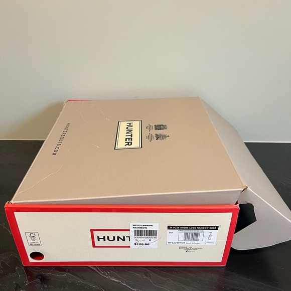 NEW Hunter Play Short Logo Rainbow Navy Boot - Picture 5 of 7